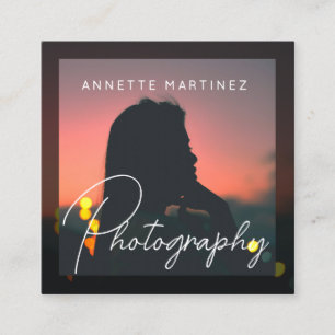 Artistic photo in photo style photography  square business card