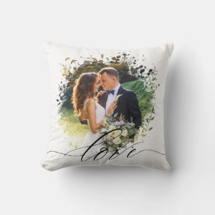 Artistic Photo Overlay Border Love Couple Cushion