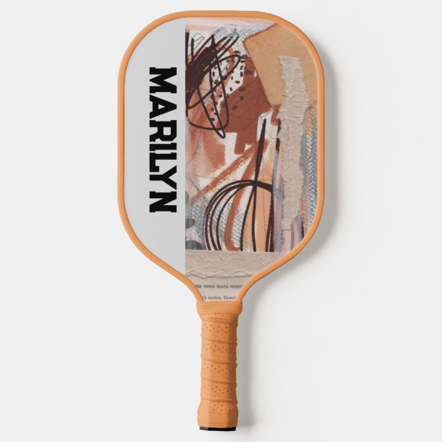Artistic Pickleball Paddle with Vintage-Inspired (Back)
