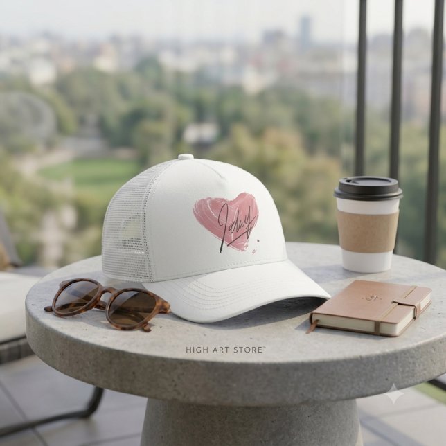 Artistic Pink Heart Cap (Creator Uploaded)