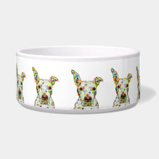 Artistic Pitbull Dog Bowl