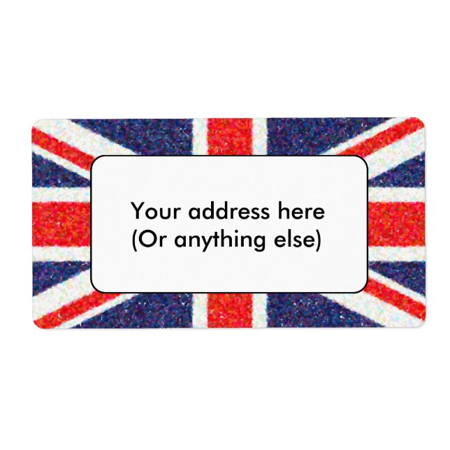 Artistic Pointillist UK Union Jack Flag (Front)