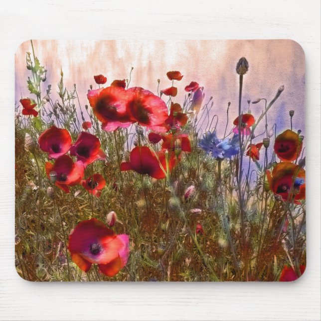 Artistic poppies mouse pad (Front)