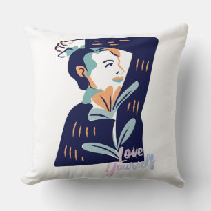 Artistic Portrait Love Yourself Cushion