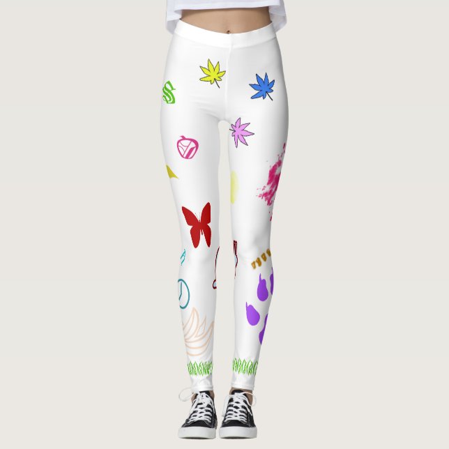 Artistic printed leggings (Front)