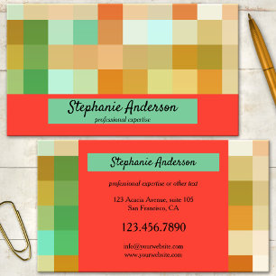 Artistic Professional Chequered Business Card
