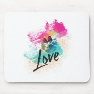 Artistic Puppy Love Mouse Pad