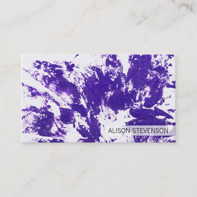Artistic | Purple Business Card (Front)