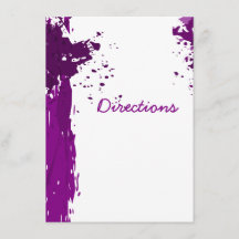 Artistic Purple Paint Splatter - Directions