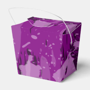 Artistic Purple Paint Splatter Wedding Suppplies Favour Box