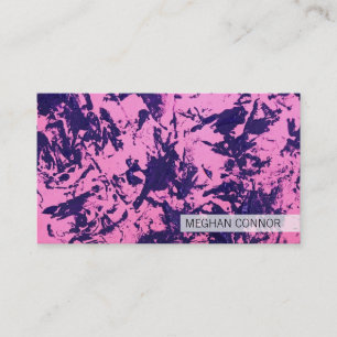 Artistic Purple/Pink Business Card