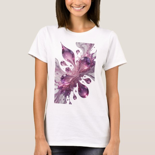 Artistic Purple WATER DROP Custom Tee (Front)