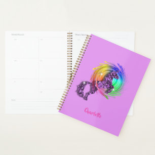 Artistic Rainbow Unicorn Personalised Planner