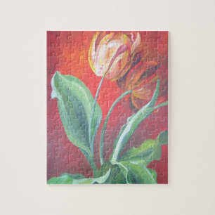 Artistic Red and Yellow Tulips Jigsaw Puzzle