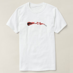 Artistic Red Lipstick Smear Graphic T-Shirt