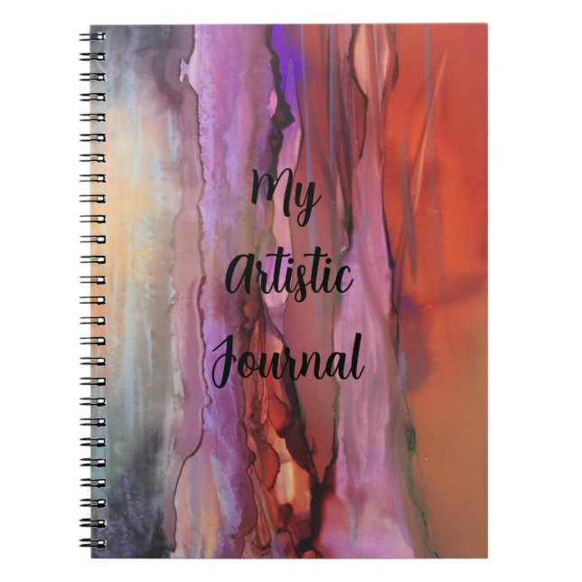 Artistic Red Purple Journal Notebook  (Front)