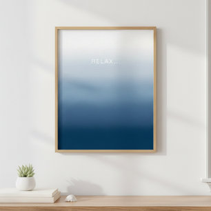 Artistic Relax Gradient Poster - Deep Blue Trend