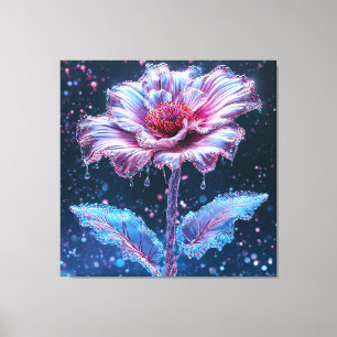 Artistic representation of a flower canvas print