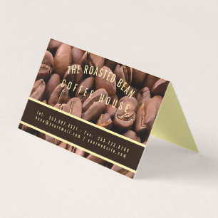 Artistic Roasted Coffee Beans Business Card