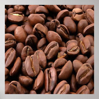 Artistic Roasted Coffee Beans Poster