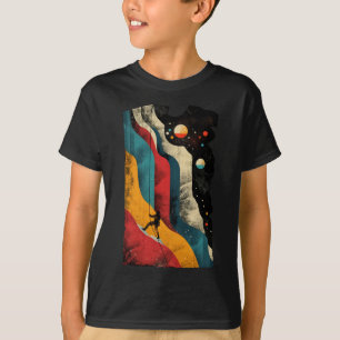 Artistic Rock Climber Men And Women Rock Climbing  T-Shirt