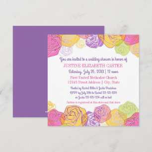 Artistic Roses - Bridal Shower Invitation