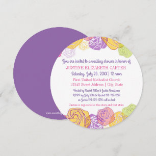 Artistic Roses Circle - Bridal Shower Invitation