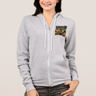 Artistic Rottweiler Puppy Portrait Hoodie