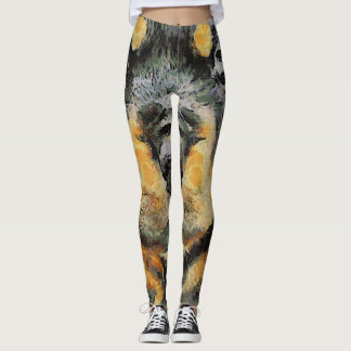 Artistic Rottweiler Puppy Portrait Leggings