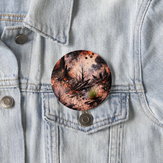 Artistic Round Button Pin for Accessories (In Situ)