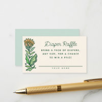 Artistic Scandinavian Baby Shower Diaper Raffle