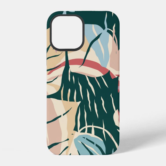 Artistic seamless pattern with abstract leaves. Mo iPhone Case (Back)