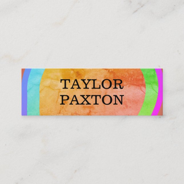 Artistic Shape Layers Mini Business Card (Front)