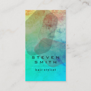 Artistic Shapes & Watercolor Appointment Card