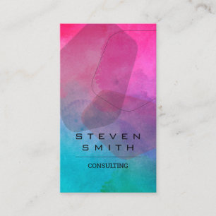 Artistic Shapes & Watercolor Consulting Appointment Card