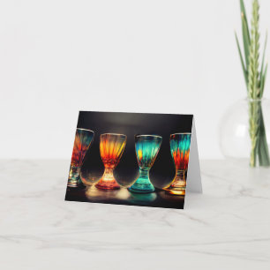 Artistic shot glasses  note card