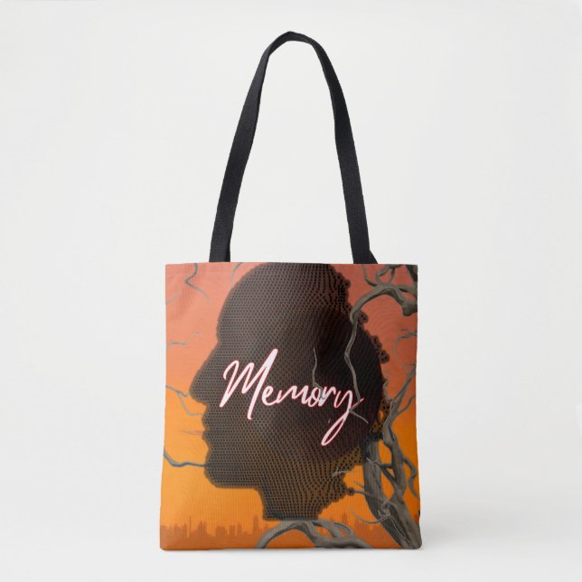 Artistic Silhouette Memory Personalized Tote Bag (Front)