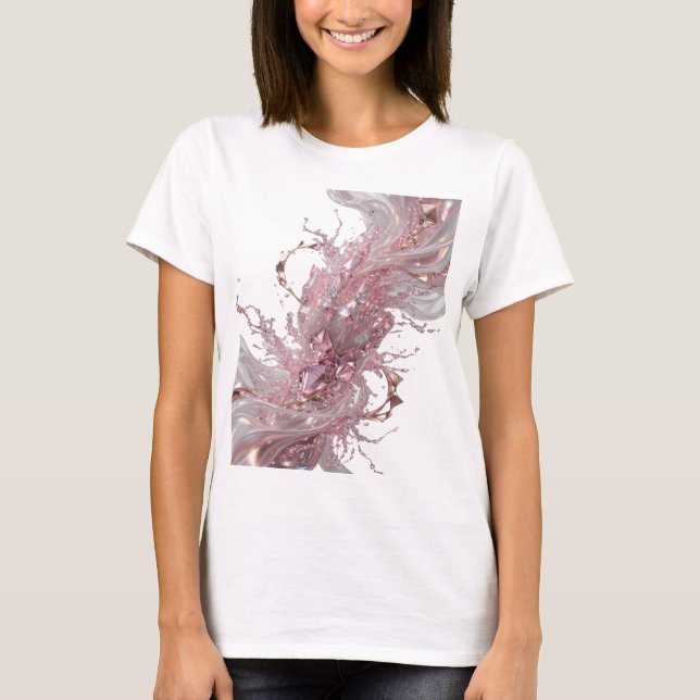 Artistic Silver ABSTRACT ART Abstract Design T-Shirt (Front)