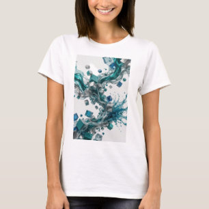 Artistic Silver ABSTRACT ART Graphic Tee
