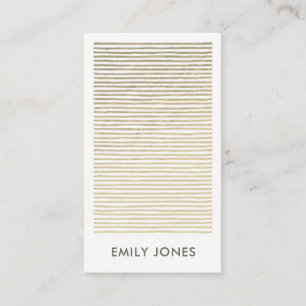 ARTISTIC SILVER FAUX SKETCH STRIPED LINE PATTERN BUSINESS CARD