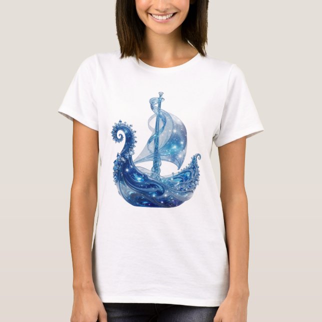 Artistic Silver ICE CRYSTAL SHIP Tee (Front)