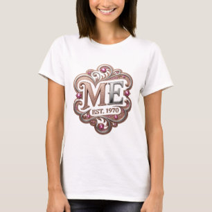 Artistic Silver ME EST 1970 Modern Design T-Shirt