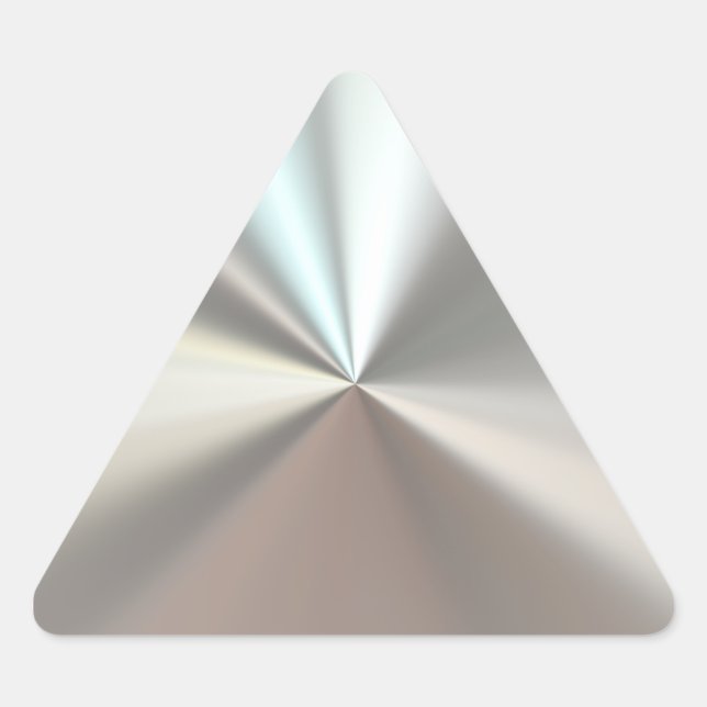Artistic silver metal triangle sticker (Front)