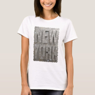 Artistic Silver NEW YORK Artistic Motif T-Shirt