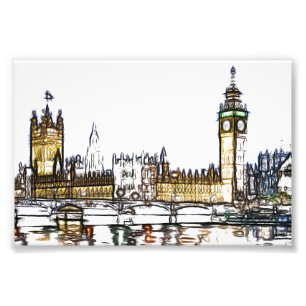 Artistic Sketch of the Palace of Westminster Photo Print