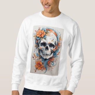 Artistic Skull Sketch T-Shirt Design Sweatshirt