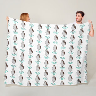 Artistic Sleeping Sandpiper Fleece Blanket
