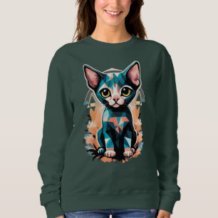 Artistic sphynx cat sweatshirt