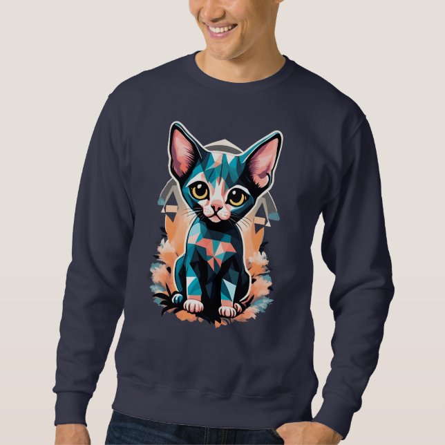 Artistic sphynx cat sweatshirt (Front)