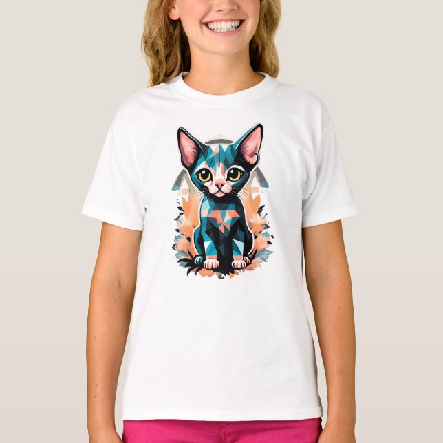 Artistic sphynx cat T-Shirt (Front)